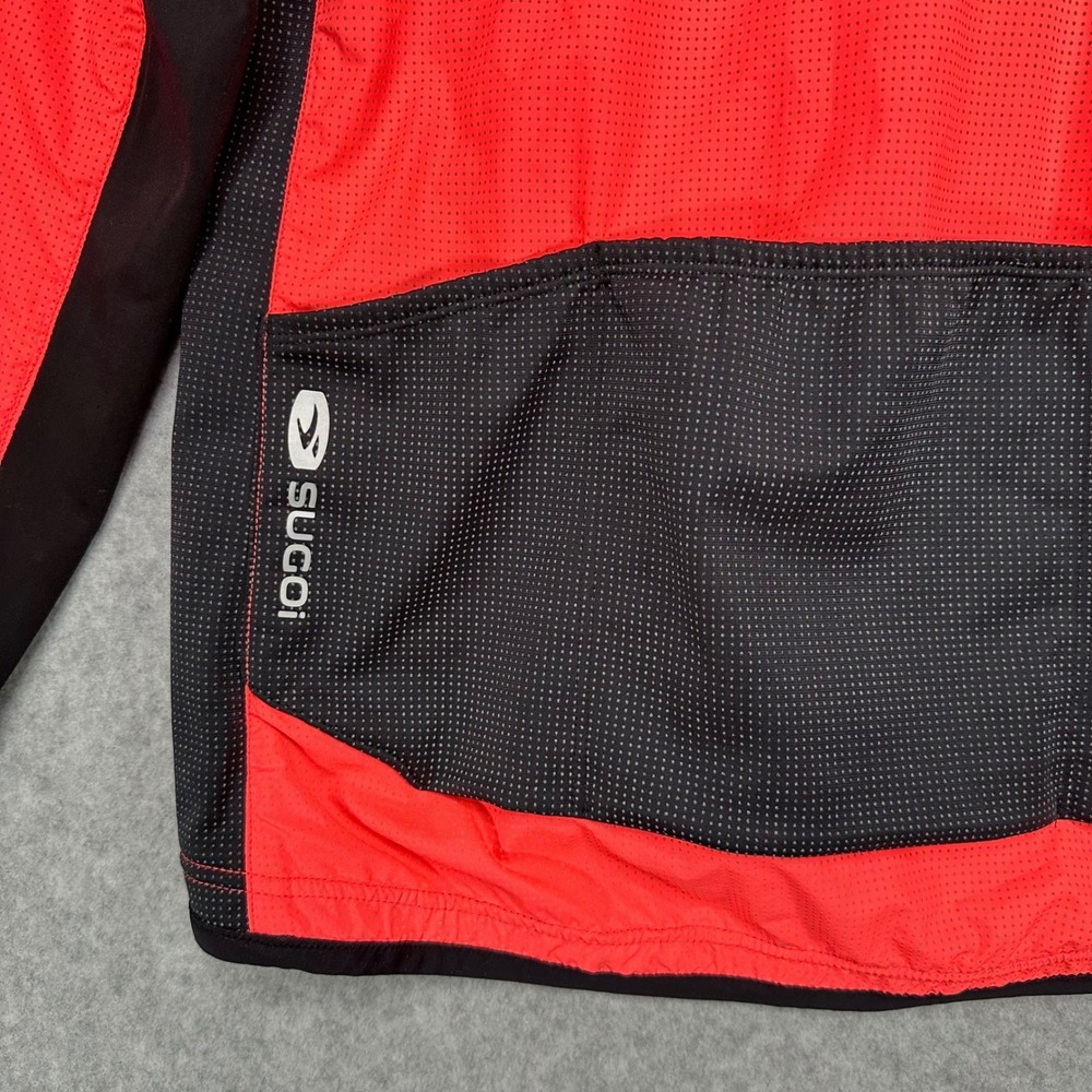 SUGOI Womens RS Zap Jacket Neon Coral Black Lightweight Cycling Running Size L - Picture 5 of 10